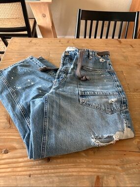 Free People barrel jeans.